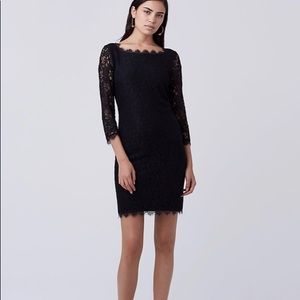 NWT!! DVF black lace dress